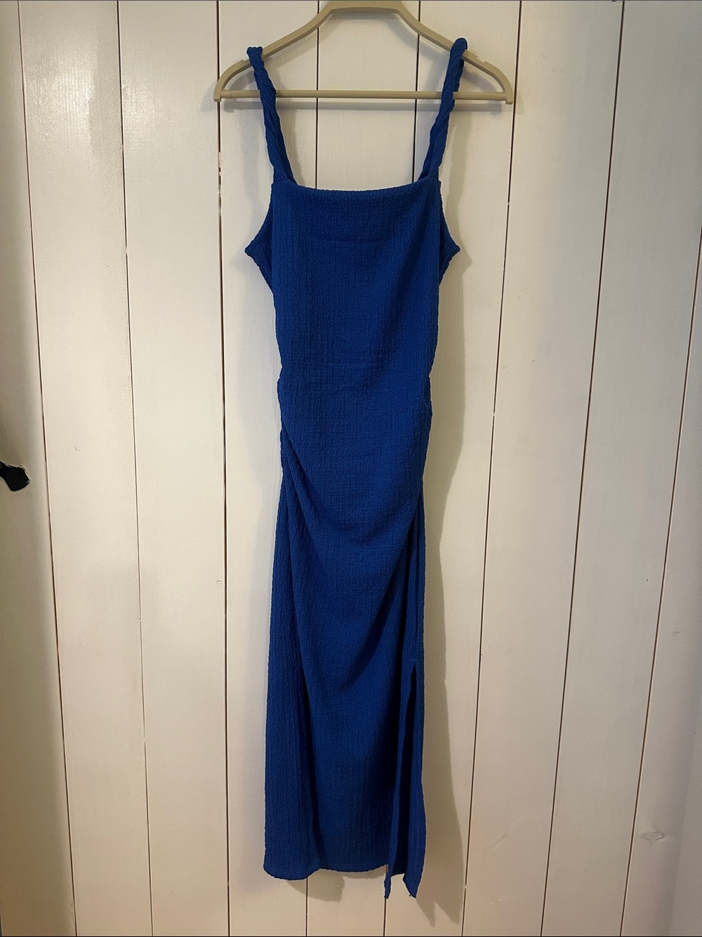 H&M blue midi dress